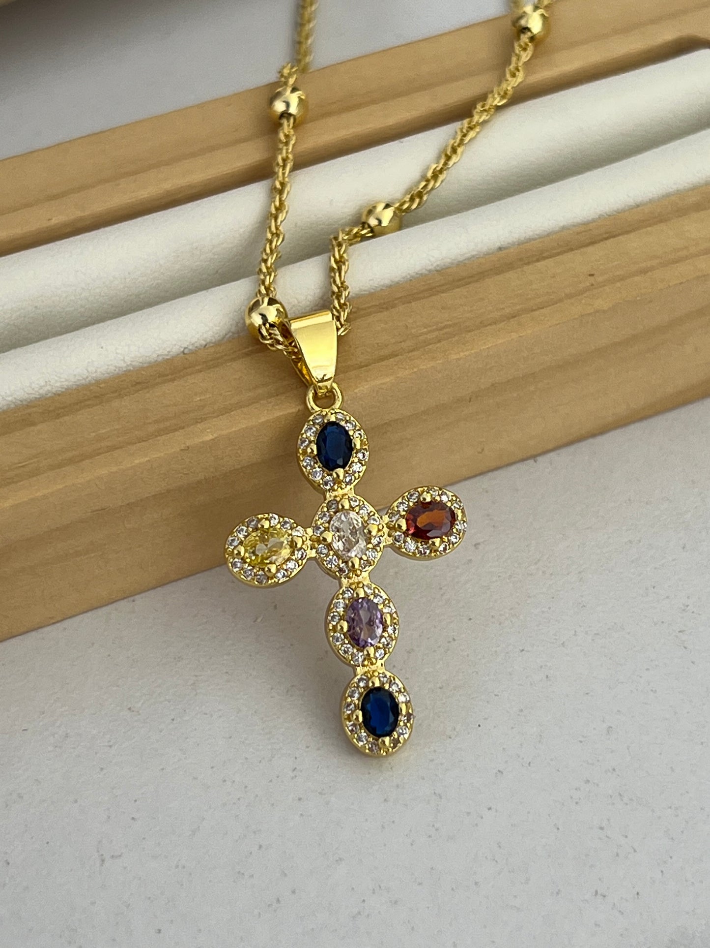 Cadena cruz deluxe grande