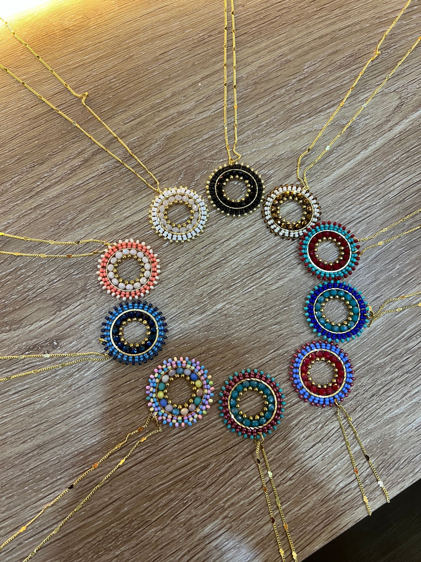 Juego Tejido Cadena + Topos Tejidos (Colores surtidos)
