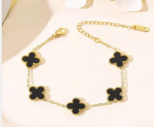 Pulsera Acero Trébol (Elige tu color)