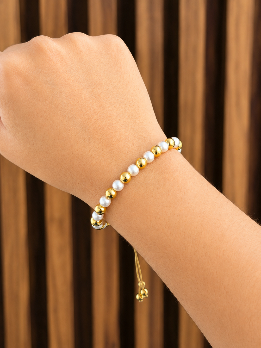 Pulsera perla y balin #5