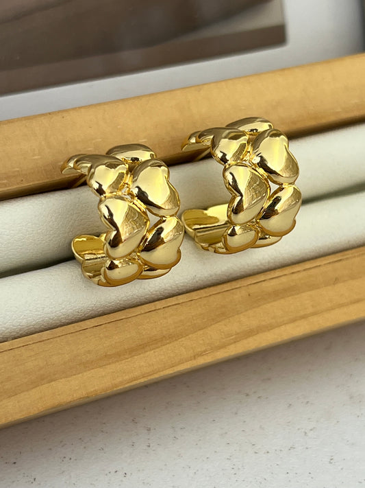 Candonga corazones doradas