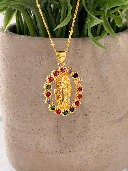 cadena grande virgen colores 007