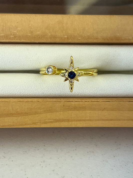 Anillo estrella azul
