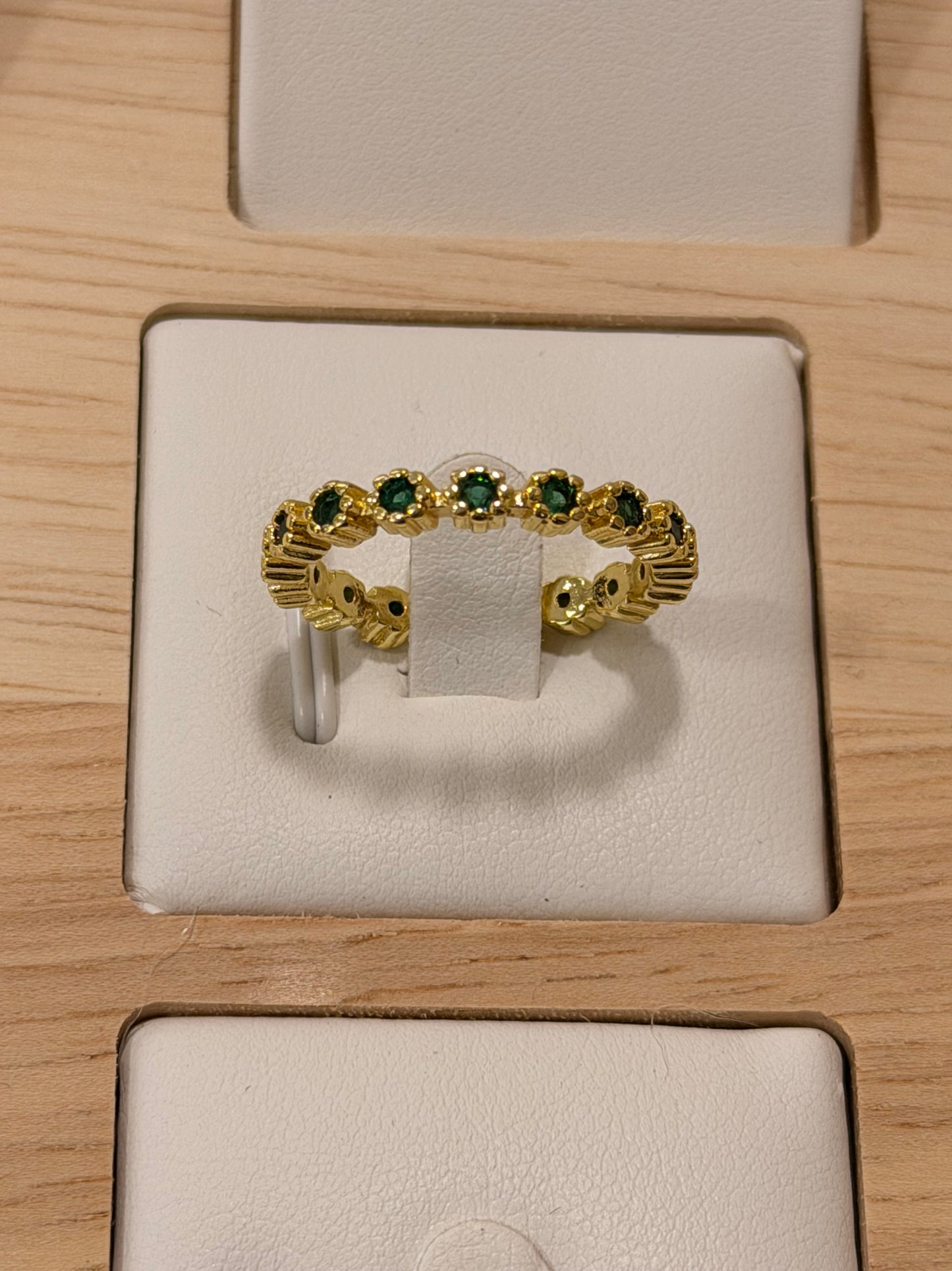 Anillo graduable Esmeralda puntos