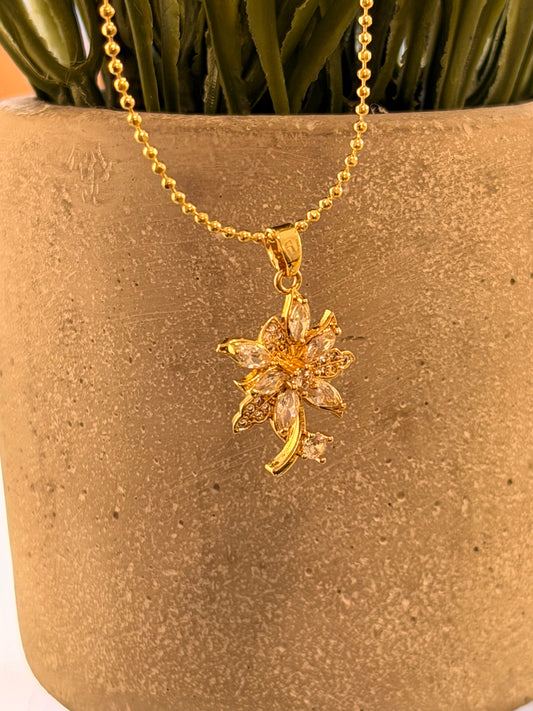 Cadena girasol diamantado