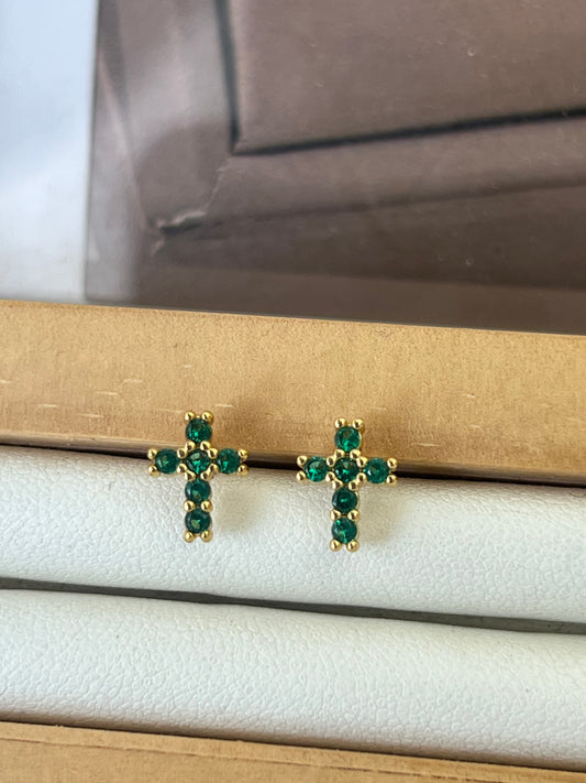 Topo cruz esmeralda