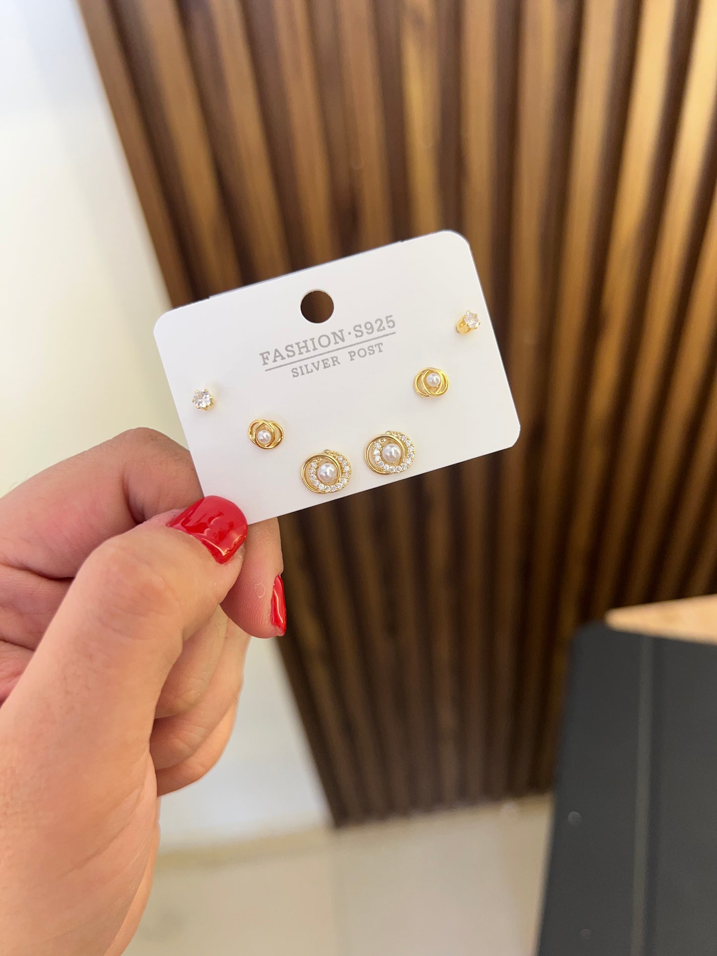 Set x3 rodio círculo perla