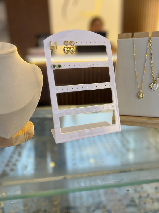 Exhibición aretes acrílico
