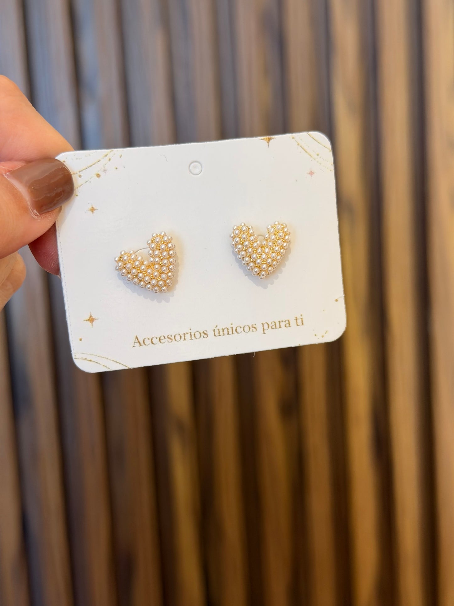 Topo corazón perlado