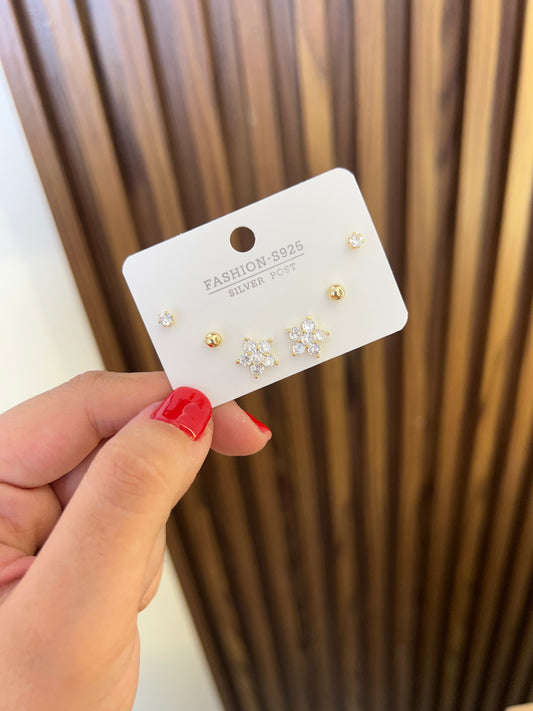 Set x3 rodio florecita brillante