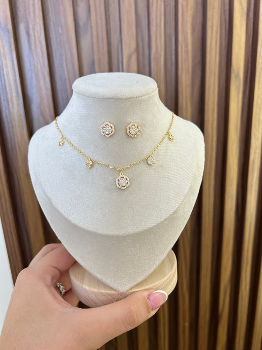 Set collar + topo diamante