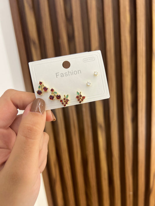 Set x3 cereza y uvas