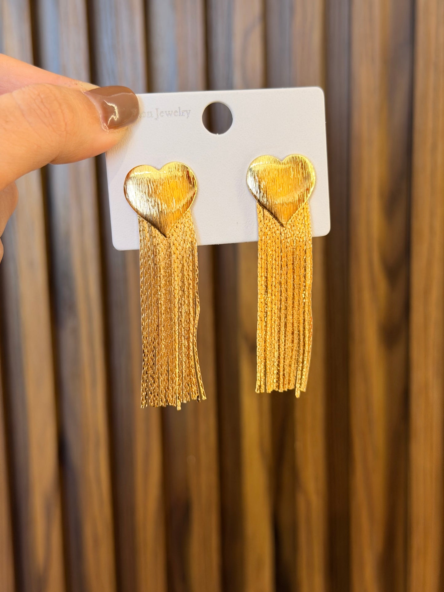 Arete fiesta corazón hilos