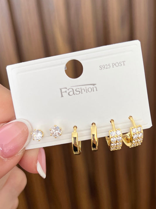 Set x3 candongas gruesa brillante