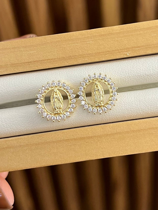 Topo virgen círculo brillante