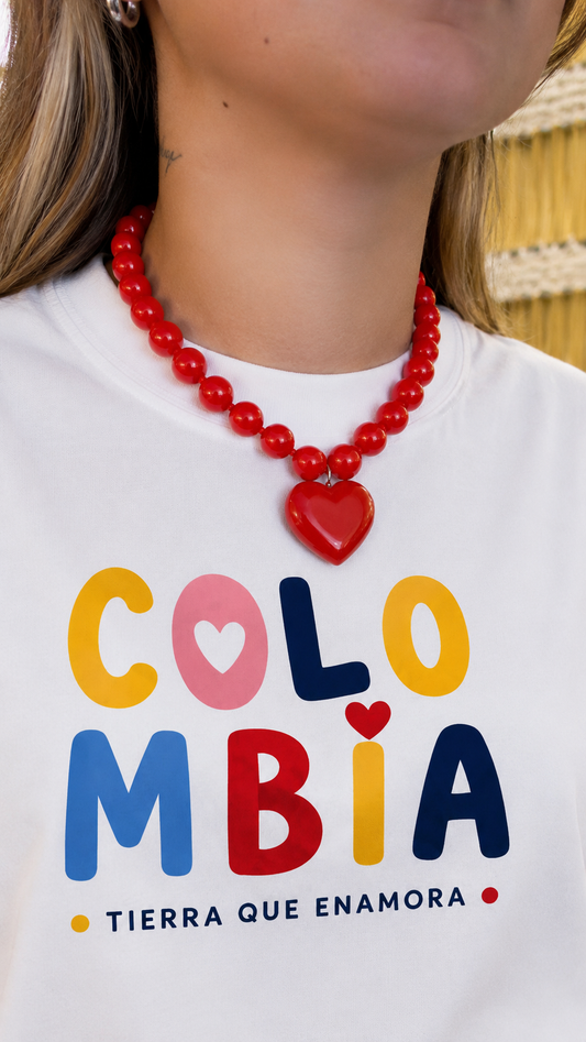 Collar confeti corazón