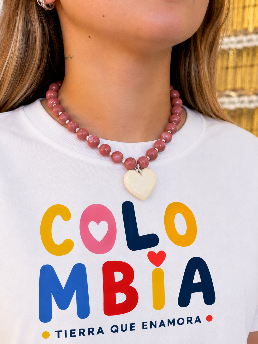Collar confeti corazón