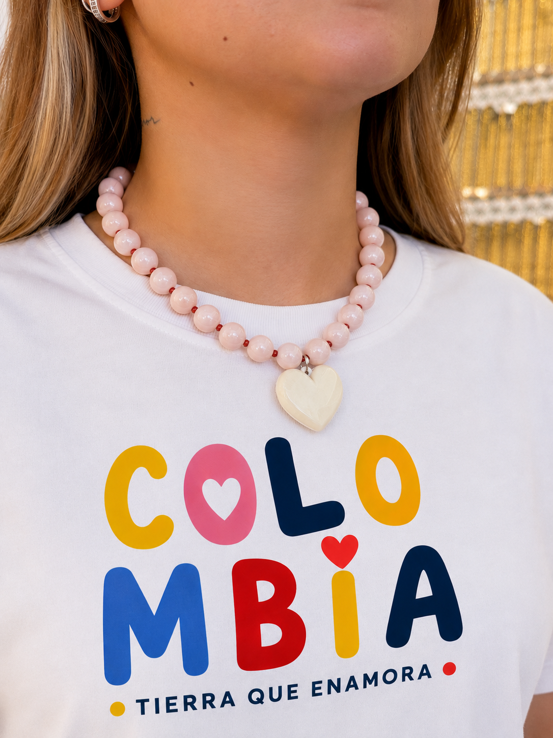 Collar confeti corazón