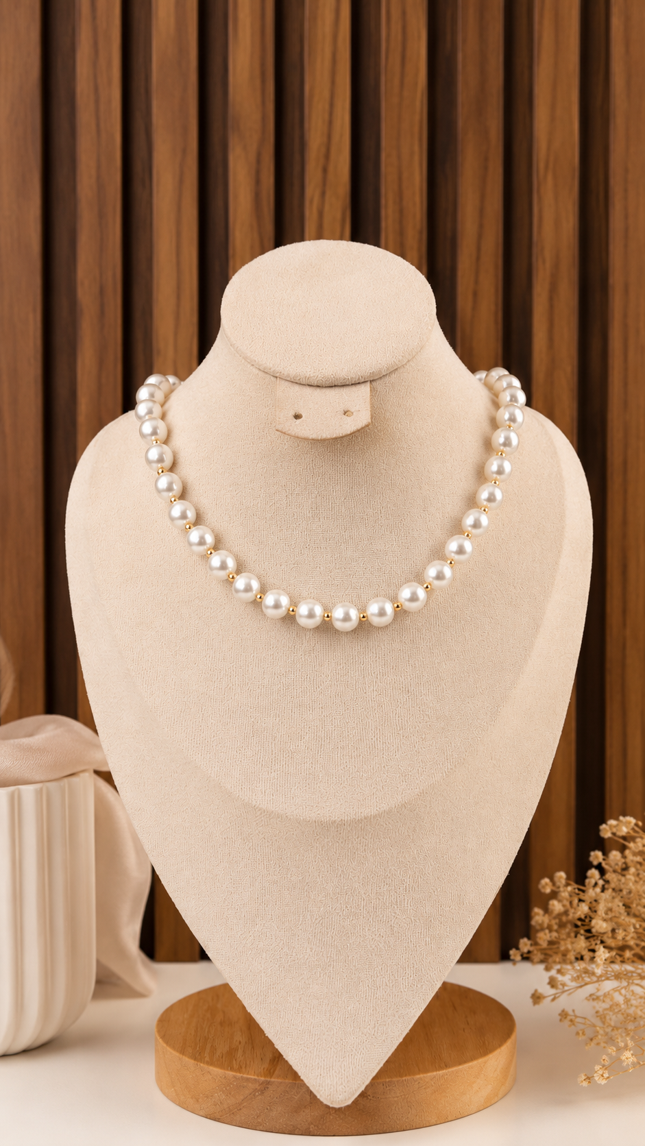 Collar perla y balines