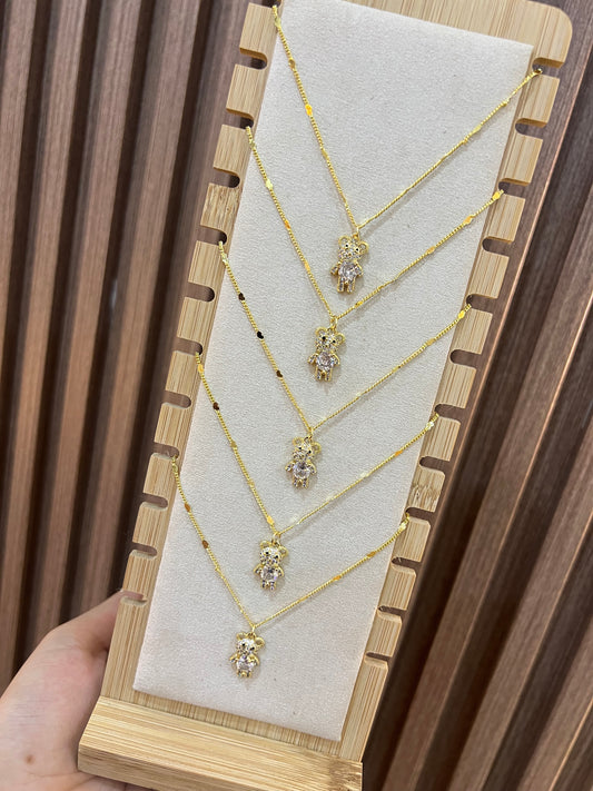 Cadena osito peque brillante