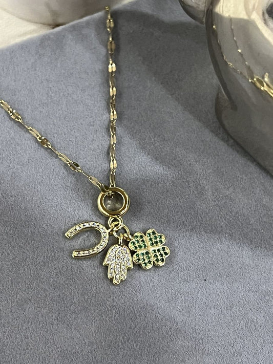 Collar amuletos C10143 cadena en acero
