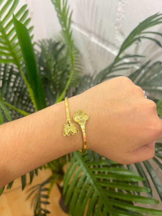 BRAZALETE  trebol mariposa BR 007