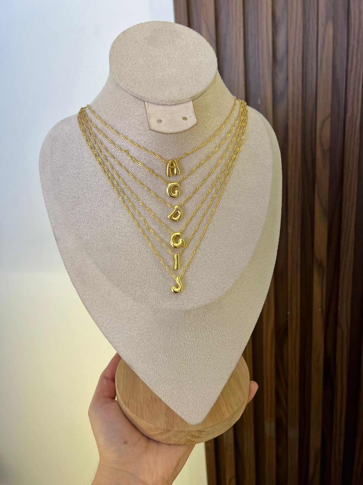 Cadena Rodio Letras (Elige tu favorita)